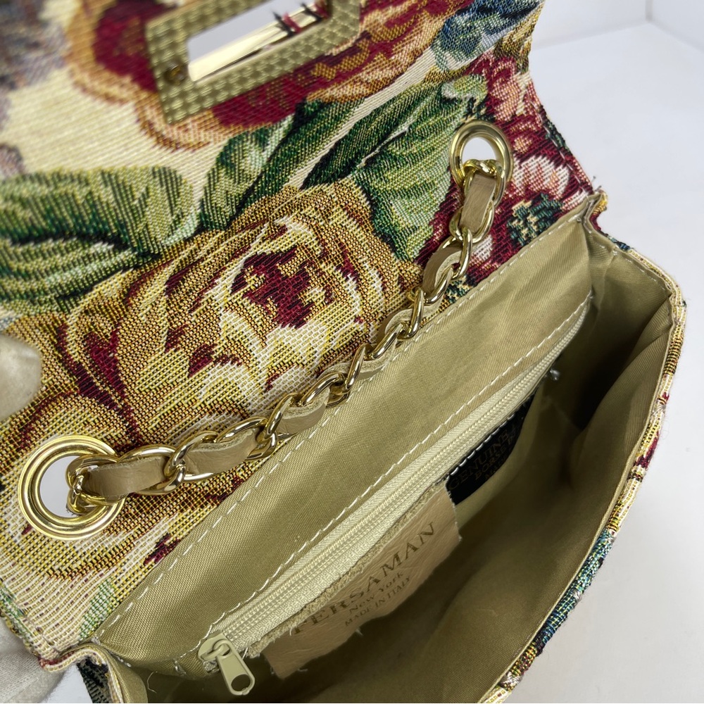 Persaman New York Tapestry Floral Shoulder Bag w/ Chain Strap - Picture 7 of 15